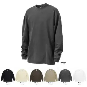 7.5oz ガーメントダイ ロングスリーブTシャツ